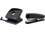 Sparset Novus Hefter B2 + Locher B 230, Heftleistung 25 Blatt, Lochleistung 30 Blatt, schwarz