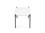 Beistelltisch meet by Paperflow Meet, Quadrat, furniertes MDF, Stahlgestell, B 500 x T 500 x H 400 mm, weiß/schwarz