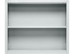 Schäfer Shop Select Aufsatzregal MS, 2 OH, B 950 x T 400 x H 800 mm, Stahlblech, Lichtgrau