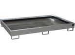 Bauer Regalwanne RW 2200-2 PE, mit PE-Einsatz, L 2165 x B 1315 x H 510 mm, mausgrau RAL 7005