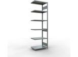 Schulte Lagertechnik Fachbodenregal-Stecksystem MULTIplus 250, Anbauregal, Längenriegel, 2500x750x500 mm, 6 Böden, verzinkt