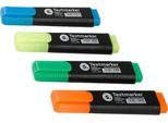 Textmarker S., mit Keilspitze, lichtbeständig, schnell trocknend, farbsortiert, 4 Stück