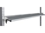 Manuflex Neigbare Ablagekonsole, für Reihe Universal oder Profi, Nutztiefe 195 mm, für Tischbreite 1750 mm, alusilber