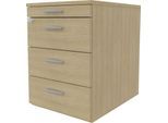 Rollcontainer ARLON OFFICE, B 420 x T 560 x H 585 mm, Eiche-Dekor