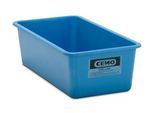 Rechteckbehälter Standard, blau, 200 l flach