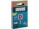 Novus Heftklammern Typ D, Länge 6 mm, Stahldraht, 1200 St.