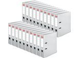 herlitz Ordner maX.file protect, DIN A4, Rückenbreite 80 mm, 20 Stück, weiß