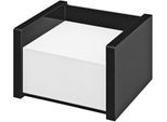Zettelbox WEDO Black Office, schwarz mattiert/glänzend, mit 500 Notizblatt