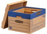 Umzugskarton SmoothMove Prime, 2-lagige Wellenpappe, abnehmbarer Deckel, Beschriftungsfeld, H 287 x B 380 x T 430 mm, 47 L, 10 Stück, braun