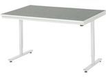 Rau Arbeitstisch Adlatus, elektrisch höhenverstellbar, 25 mm Spanplatte, Linoleumbelag, 150 kg, B 1500 x T 1000 x H 720-1120 mm, hellgrau/lichtgrau