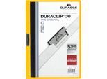 Durable Klemmmappe Duraclip, DIN A4, Kunststoff, mit Clip, gelb