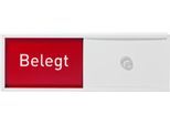 Schiebeschild Frei-Belegt für Türschild Lyon, selbstklebend, B 150 x H 50 mm, weiß