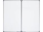Whiteboard-Klapptafel MAULstandard, grau kunststoffbeschichtet, magnethaftend, 2 Flügel, B 1500 x H 1000 mm