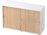 Schiebetürenschrank TOPAS LINE, 2 OH, weiß/Eiche