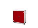 Laptopwagen mit Ladefunktion, 2-Punkt-Verriegelung, Feststellbremse, 30 Fächer, B 1310 x T 500 x H 1250, weinrot