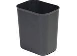 Abfalleimer Probbax, Volumen 6,6 l, feuerfest, L 240 x B 170 x H 260 mm, Kunststoff, dunkelgrau