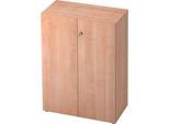 Aktenschrank TOPAS LINE, 3 Ordnerhöhen, Türen abschließbar, Nußbaum-Dekor/Nußbaumdekor