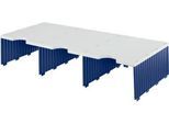 styro® Sortierstation styrodoc Jumbo, DIN C4, 1 Etagen/3-reihig/3 Fächer, blau