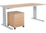 Schäfer Shop Select Büromöbelset 2-tlg. Moxxo IQ Schreibtisch B 1600 x T 800 mm, C-Fuß