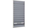 Werkstattplaner Eichner, 2-bahnig, 10 Schienen, für bis zu 20 Auftragstaschen des Formates A4, B 554 x H 1282 mm, Kunststoff, grau