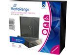 CD/DVD-Leerhülle, transparent, schwarzer Tray, Jewelcase, 5 Stück