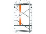 Arbeitsgerüst 2. Aufstockung MONTO® ClimTec, zusätzliche Arbeitshöhe 2 m, höhenverstellbare Belagbühne mit Luke, V-Traverse, bis 200 kg/m², Aluminium
