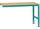Manuflex Ansatztisch UNIVERSAL Standard, Tischplatte Multiplex, 1500x1000, wasserblau