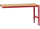 Manuflex Ansatztisch UNIVERSAL Standard, Tischplatte Multiplex, 1750x1000, rubinrot