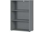 Aktenregal Aalborg, 2 verstellbare Einlegeböden, Möbelgleiter, Spanplatte melaminharzbeschichtet, B 800 x T 400 x H 1200 mm, graphit