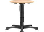 Allround Hocker Bimos, sitzhöhenverstellbar 450-650 mm, mit Gleiter, Buche-Schichtholz, langlebig, leicht zu reinigen
