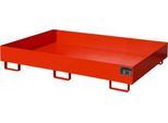 Regalwanne Typ RW/RW 1800, ohne Gitterrost, rot RAL3000