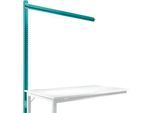 Aufbauportal, Ansatzisch SPEZIAL Arbeitstisch-/Werkbanksystem UNIVERSAL/PROFI, 1500 mm, wasserblau