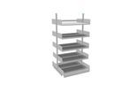 Variabo Freiarmregal, Grundfeld, doppelseitig, 400 mm Fachtiefe, 1000 x 2000 mm