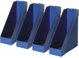 HELIT Stehsammler, extra breit, Polystyrol, 4 Stück blau