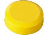 Rundmagnete MAUL, Kunststoff & Metall, Feinstruktur, Haftkraft 300 g, ø 20 x 7,5 mm, gelb, 20 Stück