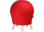 Hocker Sitness Alpine, mit integriertem Gymnastikball, Bezug 75 % Schurwolle, rot
