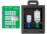 Plum iBox 2 Augen-Notfallstation Wandbox mit 200 ml pH-neutral & 500 ml 0,9 % Eyewash, ISO 13485