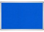 Franken Pinnwandtafel PRO, Filz, Wandmontage im Hoch- & Querformat, Aluminiumrahmen, blau, 1800 x 900 mm