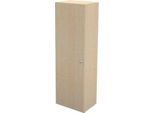Schäfer Shop Genius Flügeltürenschrank TETRIS WALL, 5 Ordnerhöhen, Türanschlag links, B 600 x T 440 x H 1880 mm, Ahorn-Dekor