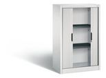 C + P Rollladenschrank Omnispace, 3 OH, abschließbar, B 800 x T 420 x H 1230 mm, Stahl/Kunststoff, lichtgrau