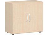 Flügeltürenschrank PALENQUE, 2 OH, B 800 x T 420 x H 752 mm, Ahorn