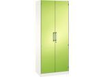 Flügeltürenschrank ASISTO C 3000, 5 Ordnerhöhen, B 800 mm, weiß/virdingrün