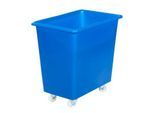 Rechteckbehälter, Kunststoff, fahrbar, 135 l, blau