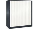 Rollladenschrank ASISTO C 3000, 3 Ordnerhöhen, B 1200 mm, anthrazit/weiß