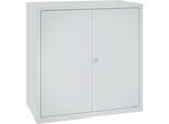 Werkzeugschrank, Sicherheitsschloss, 2 Einlegeböden & 1 Schublade, B 1000 x T 500 x H 1000 mm, Stahlblech, lichtgrau/lichtgrau