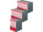 Ordner herlitz maX.file nature, DIN A4, Rückenschild geklebt, Hartpappe, Rückenbreite 50 mm, rot, 25 Stück