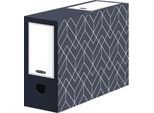 Archivschachtel BANKERS BOX® Décor, FSC®-zertifizierter Karton, B 100 x T 345 x H 253 mm, für DIN A4 Formate, mitternachtsblau, 5 Stück
