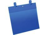 Dokumententaschen mit Lasche, B 297 x H 210 mm (DIN A4 quer), 50 Stück, blau