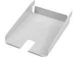 Stahlablage Treston ASSA5, für Kästenprofil Packtisch, DIN A5, Aussparung für Klebebandabroller o. Handscanner, hellgrau
