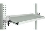 Manuflex Neigbare Ablagekonsole, für Reihe Universal oder Profi, Nutztiefe 345 mm, für Tischbreite 1250 mm, lichtgrau